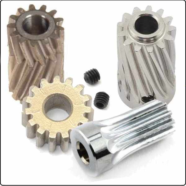 RHS055X2 14T X2 3.17 Motor Pinion Gear For T-rex 450 Helicopter 