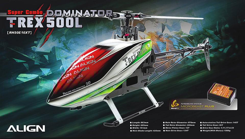 trex 500 rc helicopter