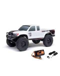Axial 1/24 SCX24 Base Camp 4WD Rock Crawler Brushed RTR with Battery and Charger - White