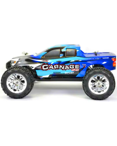 FTX Carnage 2.0 Brushed 4WD 1/10 RTR RC Monster Truck - Blue - FTX5537B