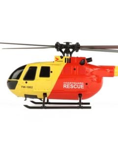 BO-105 Scale 250 Flybarless Helicopter 6 Axis Stabilisation Altitude Hold (Yellow/Red) TWST1002YR