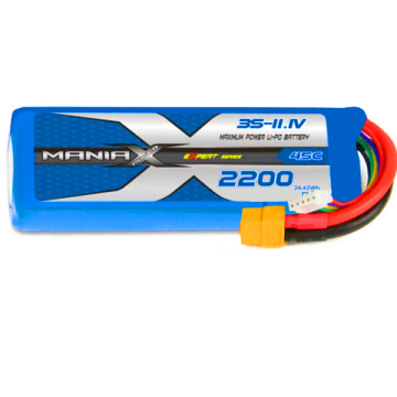 3S 2200mAh 11.1V 45C Maniax LiPo MX2200-3S-45
