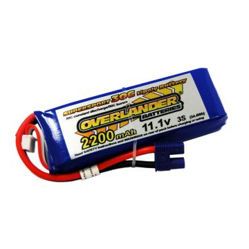 11.1v 3S 2200mAh 35C Lipo Batteries (EC3 Connector) Supersport SKU2567