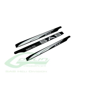 3BL360-3DS SAB Blackline 3D Flybarless Blades 3 Blade SET 360mm