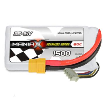 ManiaX Lipo 3S-11.1V 1500mAh 60C XT60 Advanced Series