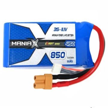 3S 850mAh 11.1V 45C Maniax LiPo MX850-3S-45