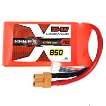 3S 850mAh 11.1V 70C Maniax LiPo MX850-3S-70