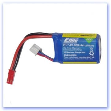 E-Flite 400mAh 30C 2S 7.4v LiPo Battery 