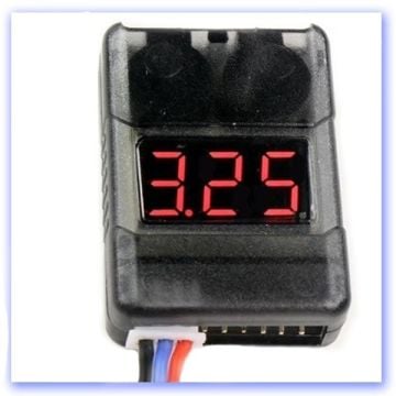 1-8 Cell Lithium Battery Voltage Checker and Low Volt (LOUD) Alarm (RB408068)