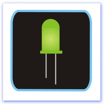 LED Green diffused 5mm