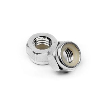 M5 (4 Pcs) CW Lock Nuts Silver AT-LockNutM5-CW-Silver
