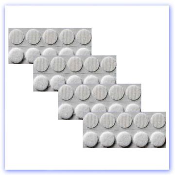 Hook and Loop Self-adhesive 13mm Discs/Coins 20-pairs