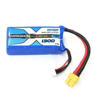3S 1300mAh 11.1V 45C Maniax LiPo MX1300-3S-45