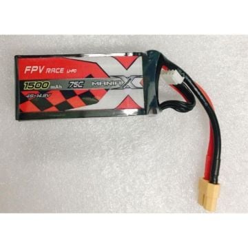 4S 1500mAh 14.8V 75C Maniax LiPo MX1500-4S-75