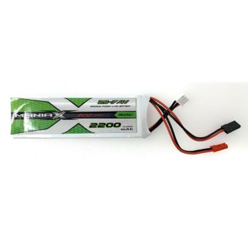 2S 2200mAh 7.4V 30C Maniax LiPo BEC / JR Plug MX2200-2S-30-RX