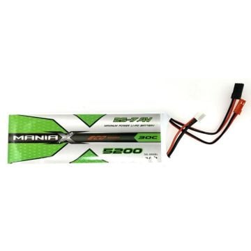 2S 5200mAh 7.4V 30C Maniax LiPo BEC / JR Plug MX5200-2S-30-RX