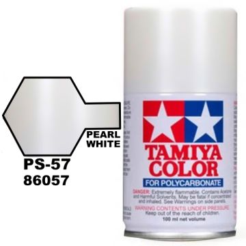 Tamiya PS-57 Pearl White Polycarbonate Spray Paint 86057