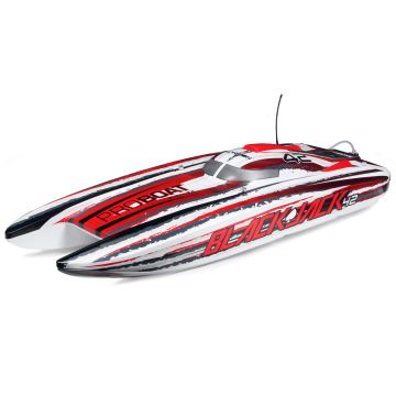 prb Blackjack 42" 8S Brushless Catamaran RTR: White/Red B-PRB08043T2