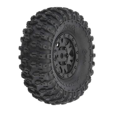 pro 1/24 Hyrax Front/Rear 1.0" Tires Mounted 7mm Black Impulse ( G-PRO10194-10