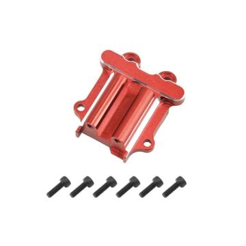 RC Overhaul Rear Gearbox Cover, Red Aluminum, Grom
