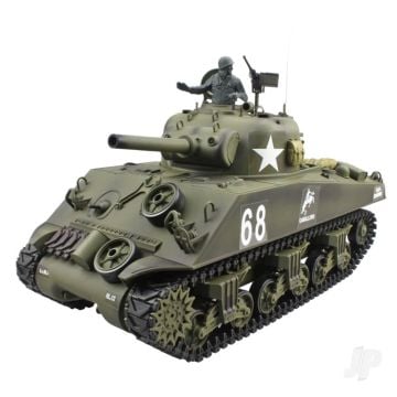 1:16 US M4A3 Sherman with Infrared Battle System (2.4GHz + Shooter + Smoke + Sound) HLG3898-1B