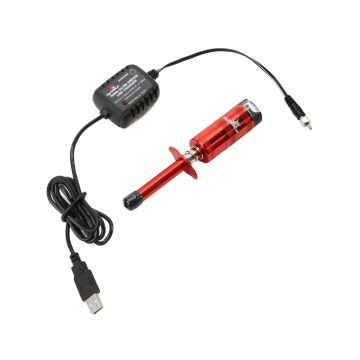 Metered Ni-Mh Glow Driver w/USB Charger L-DYNE0200