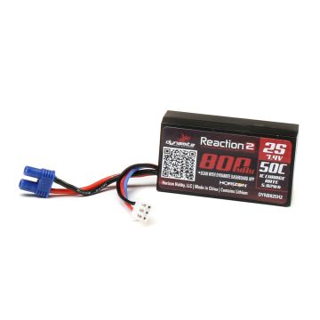 7.4V 800mAh 2S 50C Hardcase LiPo Battery EC2 O-DYNB825H2