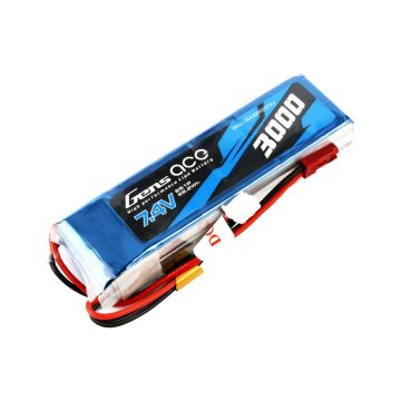 Gens Ace LiPo 2S 7.4V 3000mAh Tx with BEC O-G2S3000-TX