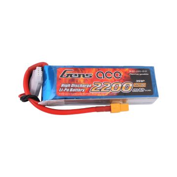 3S 2200mAh 11.1v 25C Gensace Lipo with T-Type O-G3S2200-25T