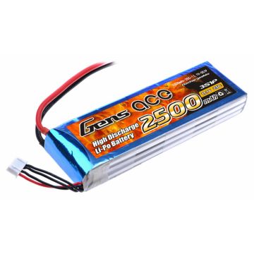 3S 2500mAh 11.1v 25C Gensace Lipo with T-Type O-G3S2500-25T