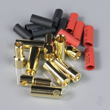 5.5mm Gold Connector Pairs including Heat Shrink (5 pcs) RDNAC010094
