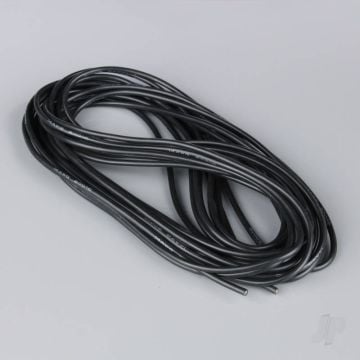 Silicone Wire, 14AWG, 25ft / 7.5m Black (on a roll) RDNAC010136