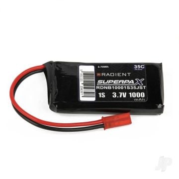 LiPo 1S 1000mAh 3.7V 35C JST RDNB10001S35JST