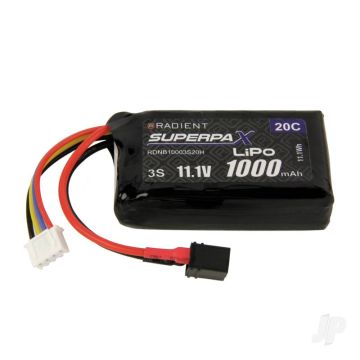3S 1000mAh 11.1V 20C Deans Radient LiPo RDNB10003S20H