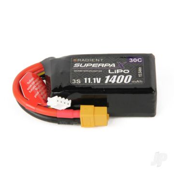 3S 1400mAh 11.1V 30C XT60 Radient LiPo RDNB14003S30XT60