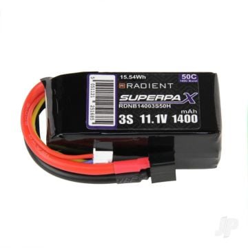 3S 1400mAh 11.1V 50C Deans (HCT) Radient LiPo RDNB14003S50H