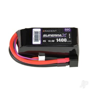 4S 1400mAh 14.8V 50C Deans (HCT) Radient LiPo RDNB14004S50H