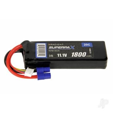 3S 1800mAh 11.1V 20C EC3 Radient LiPo RDNB18003S