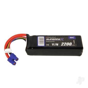 3S 2200mAh 11.1V 50C EC3 Radient LiPo RDNB22003S50