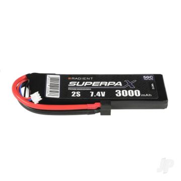 2S 3000mAh 7.4V 50C Deans (HCT) Radient LiPo RDNB30002S50H