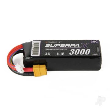 3S 3000mAh 11.1V 30C XT60 Radient LiPo RDNB30003S30XT60