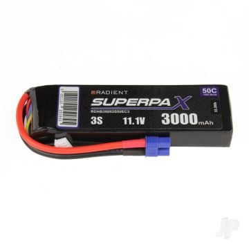 3S 3000mAh 11.1V 50C EC3 Radient LiPo RDNB30003S50EC3