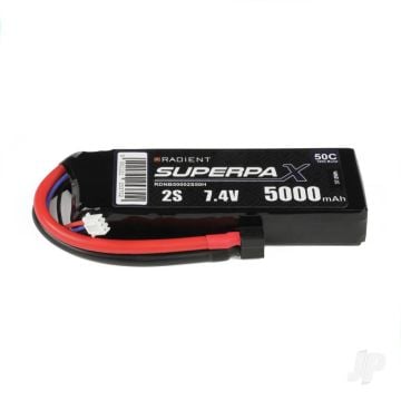 2S 5000mAh 7.4V 50C Deans (HCT) Radient LiPo RDNB50002S50H