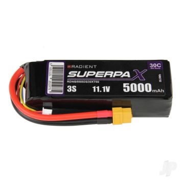 3S 5000mAh 11.1V 30C XT60 Radient LiPo RDNB50003S30XT60
