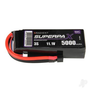 3S 5000mAh 11.1V 50C Deans (HCT) Radient LiPo RDNB50003S50H