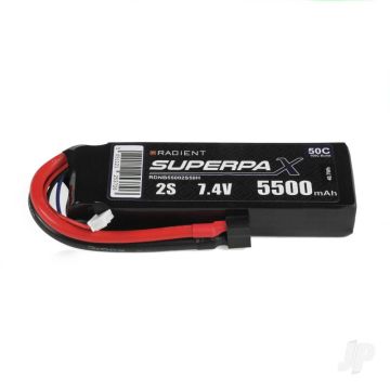 2S 5500mAh 7.4V 50C Deans (HCT) Radient LiPo RDNB55002S50H