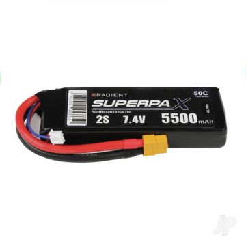 2S 5500mAh 7.4V 50C XT60 Radient LiPo RDNB55002S50XT60