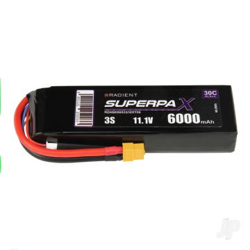 3S 6000mAh 11.1V 30C XT60 Radient LiPo RDNB60003S30XT60