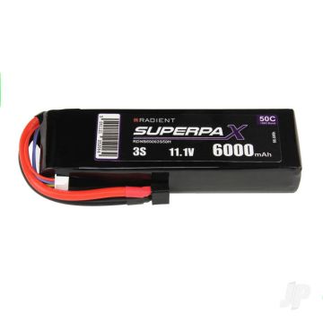 3S 6000mAh 11.1V 50C Deans (HCT) Radient LiPo RDNB60003S50H