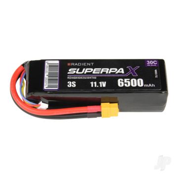 3S 6500mAh 11.1V 30C XT60 Radient LiPo RDNB65003S30XT60